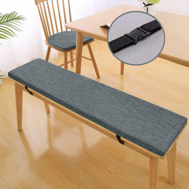 FOWOD 벤치 의자 방석 메모리폼 긴의자 전용 논슬립 쿠션, X-그레이
