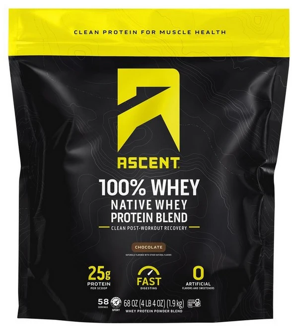 에이센트 100% 네이티브 웨이 프로틴 블렌드 초콜릿 Ascent 100% Native Whey Protein Blend Chocolate, 1.9kg, 1개 - 쿠팡