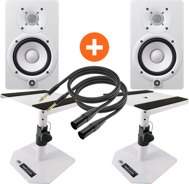 야마하 HS5 화이트 x 테이블 스탠드 패키지