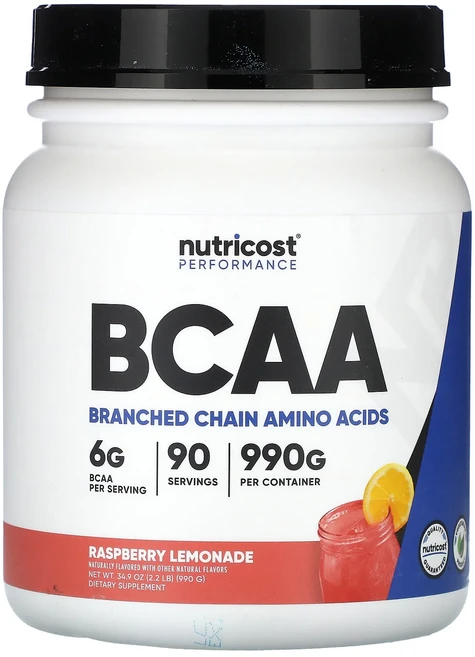 Nutricost 퍼포먼스 BCAA 라즈베리 레모네이드 990g(2.2lb), Nutricost퍼포먼스BCAA라즈베리레모네이드990g, 990g, 1개 - 쿠팡