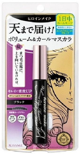 KISS ME 花漾美姬 超持久立挺翹長睫毛膏 不暈染, 01黑濃密, 1支