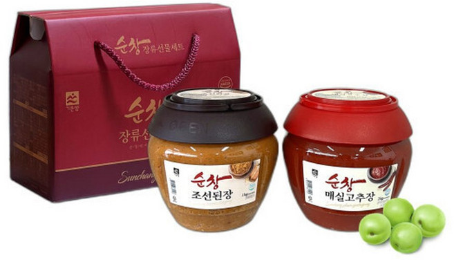 선물세트 기픈샘 순창 조선된장 2kg 매실고추장 2kg, 1세트