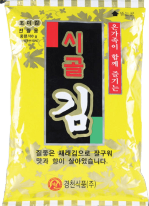 시골김 전장김골드 선물세트 60g 8봉 맛있는김, 8개