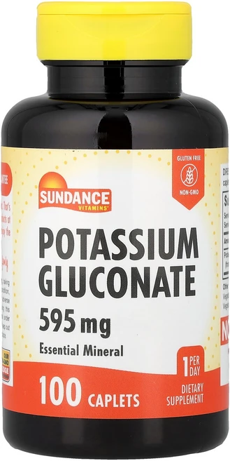 선댄스 비타민 포타슘 글루코네이트 595 mg 100 캐플릿, 1개, 100정 - 쿠팡