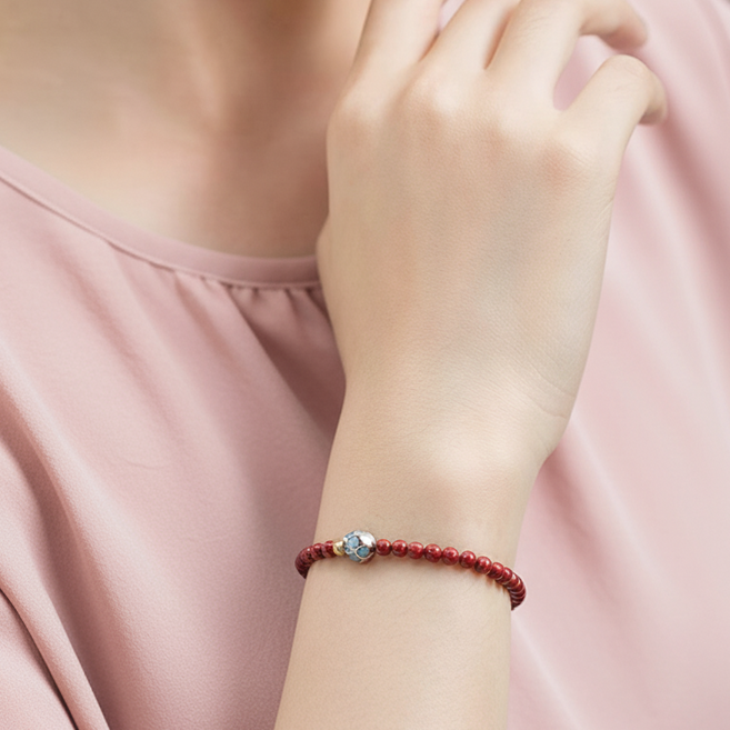 라베사 경면주사 팔찌 원석팔찌 염주팔찌