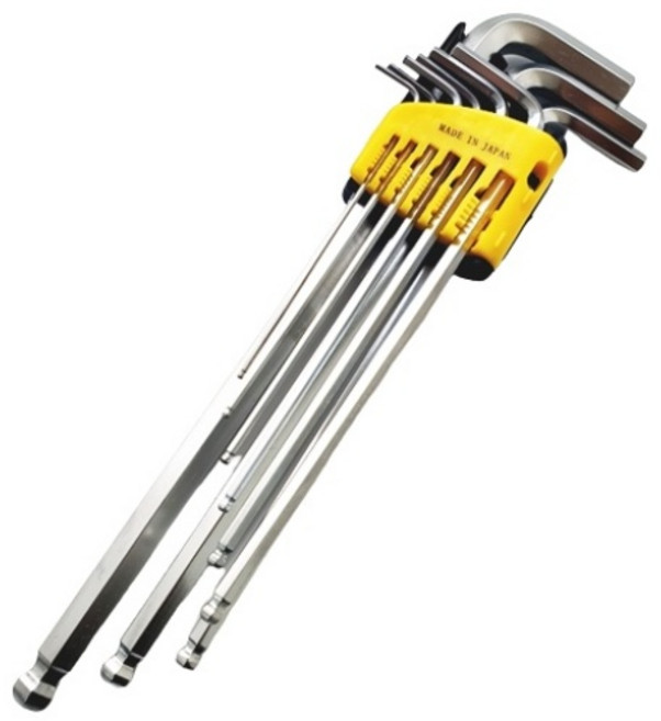 일제 육각렌치 볼 L 엘렌치 세트 미리 mm 렌찌 9pcs, 1개