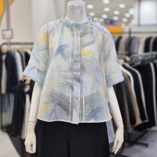 레노마레이디 붓터치 날염 블라우스 R2H21WBL010