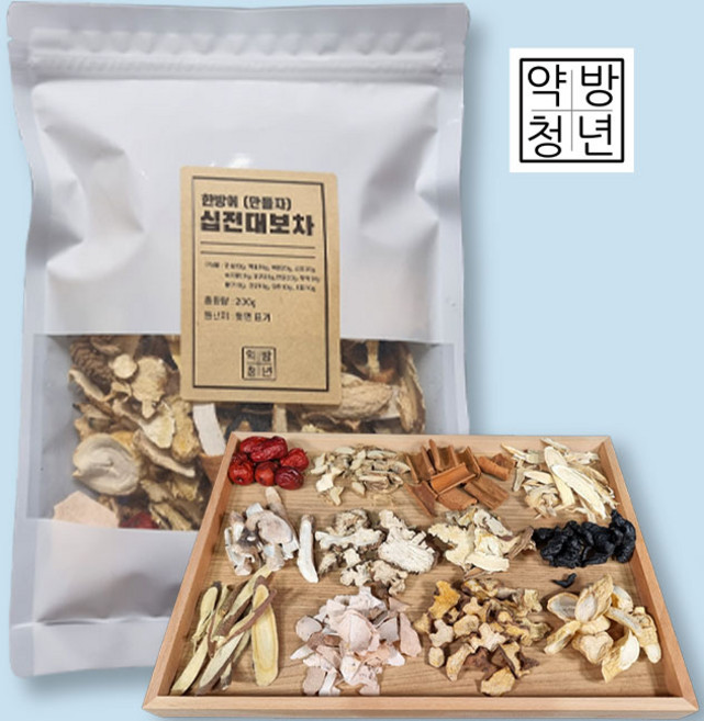 십전대보차 재료 세트 (12가지 건강한 재료), 1개, 200g