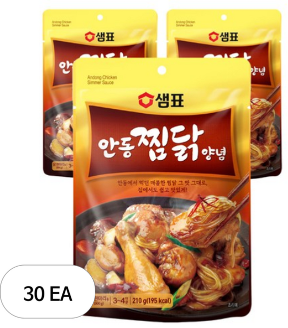 샘표 안동찜닭 양념, 210g, 30개