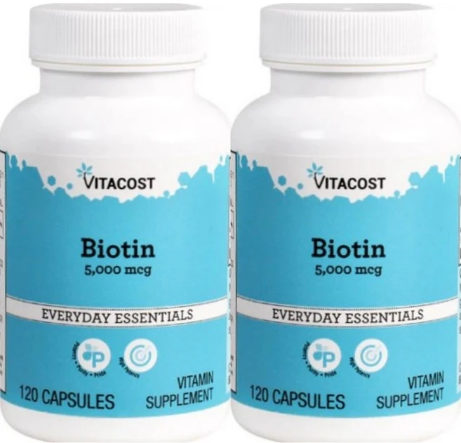 비타코스트 비오틴 5000mcg, 2팩, 120정, 120정 - 쿠팡