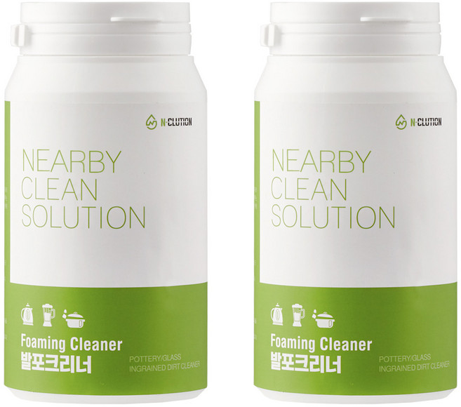 앤클루션 강력 발포클리너 크리너 텀블러 커피 보온병 세척 찌든때 탄냄비 연마제제거 편백 피톤치드 주방세제, 2개, 350g