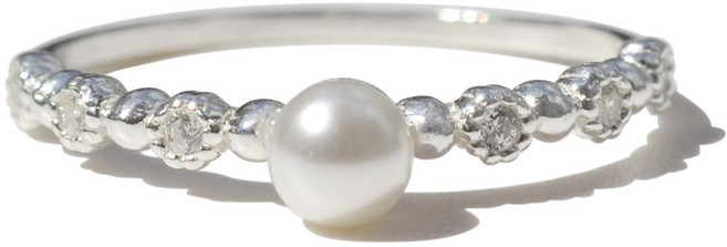 반지소 실버925 여성 진주 알 은반지 아름