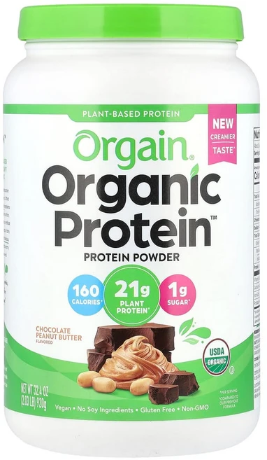 올게인 프로틴 파우더 식물성 초콜릿 피넛 버터 920g(2.03lb), 920g, 1개 - 쿠팡