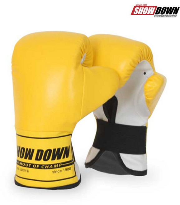 쇼다운 미니 권투 글러브 아동용 복싱 글러브, 옐로우, 1세트