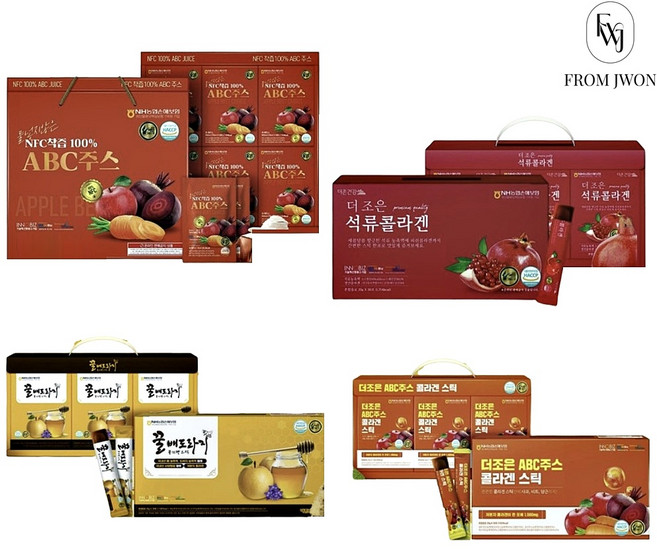콜라겐 젤리 스틱 4종 석류 꿀 배도라지 착즙 주스 쥬스 설 추석 명절 회사 단체 거래처 직원, 꿀배도라지포스틱30포
