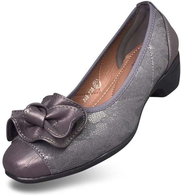 마마슈 여성 꽃장식 구두 플라워 자수 로우힐 쿠션 A12P