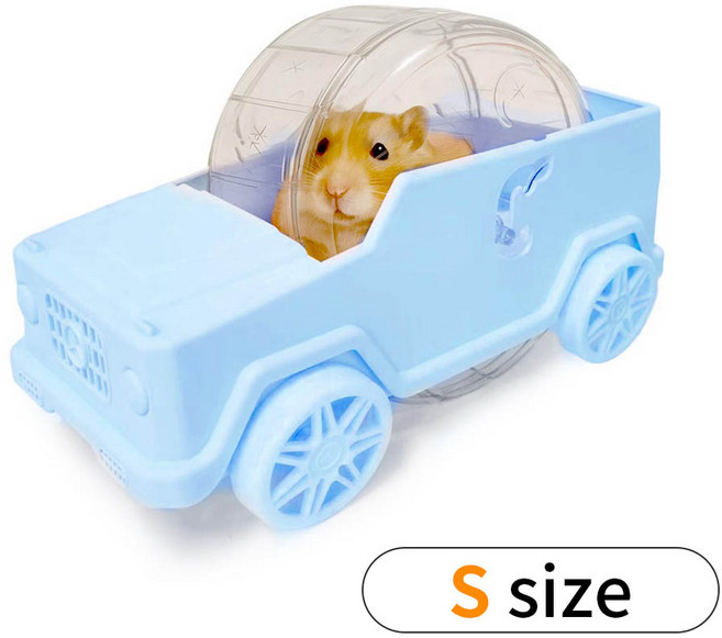 견행묘행 햄스터 고슴도치 쳇바퀴 자동차 마라톤휠 S사이즈, 1개, 하늘색