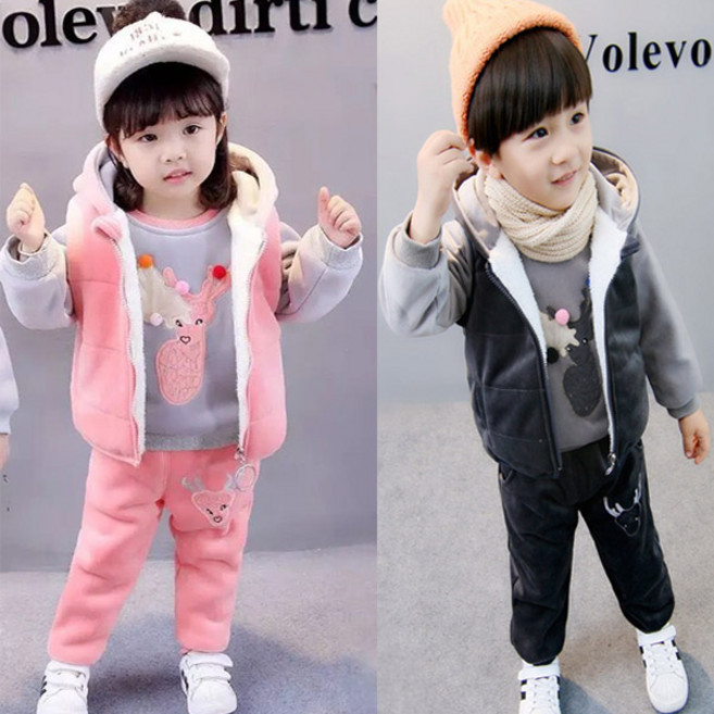 겨울 꽃사슴조끼3종세트