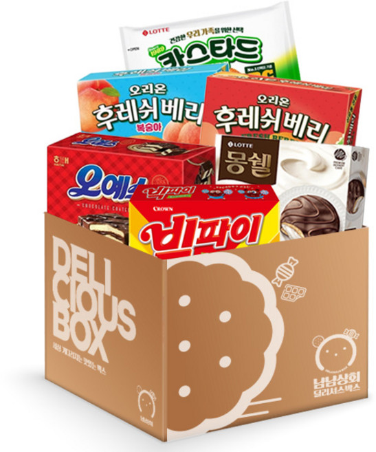 빅파이324g 후레쉬베리336g 딸기+복숭아 카스타드230g 오예스360g 몽쉘384g 개별포장 파이 학교 탕비실 교회 사무실 과자 간식 세트, 1개