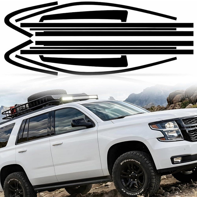 Iwannachange Side Window Chrome Delete Trim Vinyl Wrap Overlay fit for 2015 2016 2017 2018 2019 20, Iwannachange Side Window Chrom