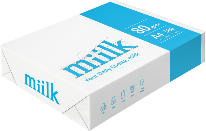 miilk 복사용지, A4, 500개