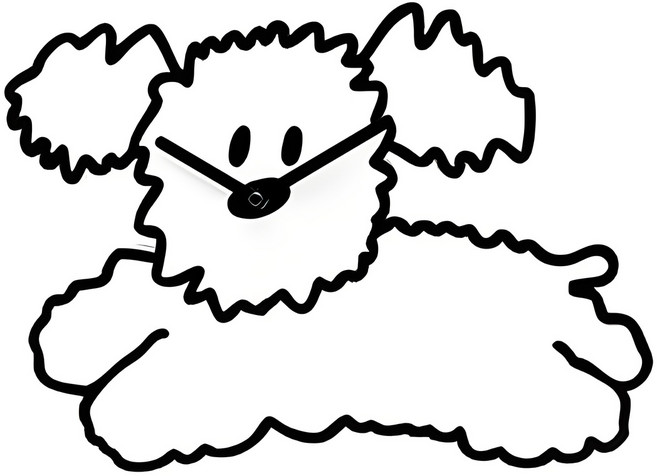 리틀페이퍼 로마네 벽시계 페퍼, 블랙 + 화이트