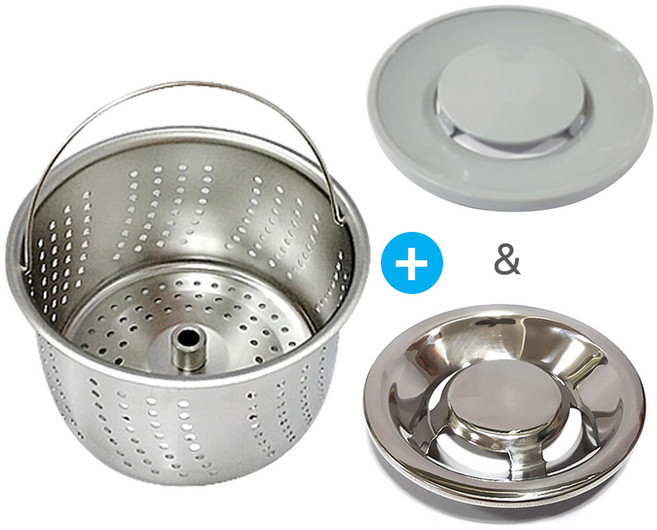 음식물탈수기전용 싱크대 거름망 스텐덮개(올스텐거름망+플라스틱덮개) 코스모(구형/신형A B형), 9-1코스모신형A타입(올스텐거름망+ps덮개), 1개