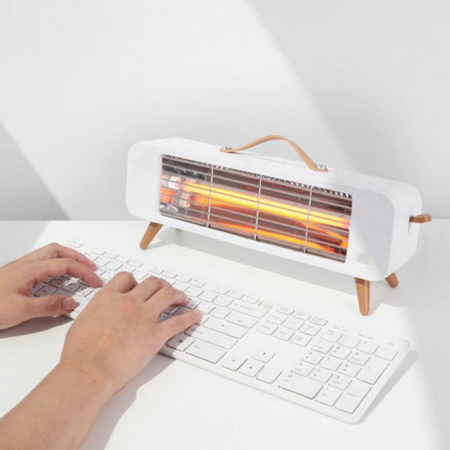 바닥 와이드 미니히터 / 발난로 발히터 미니난로 사무실히터, 화이트, GTH-1095W(화이트)