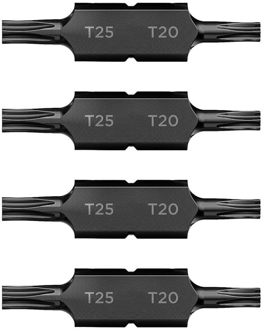 갈바녹스 헥스 1/4" - 레더맨 멀티툴용 6MM 양면 교체용 비트(4팩), T25 - T20