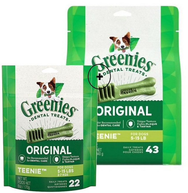 그리니즈 티니 오리지널 340g(43p)+170g(22p) 덴탈껌, 1개, 510g, 오리지널티니