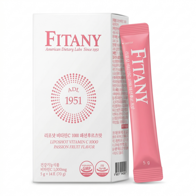 [FITANY] 피타니 리포샷 비타민C 1000 패션후르츠맛 리포좀 비타민, 70g, 1박스