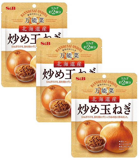 S&B 에스비 만능채 홋카이도 볶은 양파 페이스트 180g x 3개