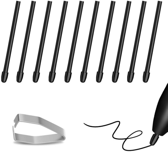 삼성 S 펜/킨들 스크라이브 펜용 교체 팁/펜촉 10개 갤럭시 탭 S11/S10/S9/S8/S7/S6 S25/S24/S23/S22 울트라와 호환 178014