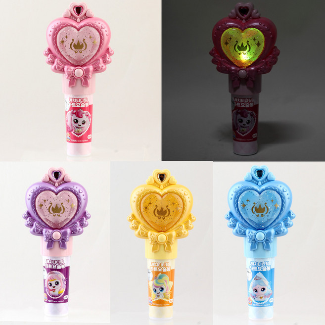 프린세스 캐치티니핑 하트 요술봉/불빛 완구 장난감 라이트 응원봉, 1개, 랜덤발송
