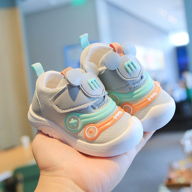 POPO 幼童寶寶學步鞋 雙網眼透氣防滑