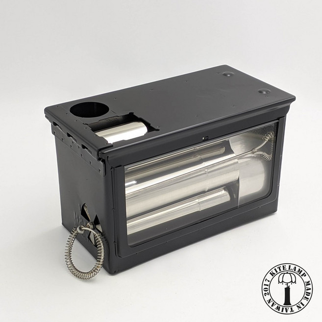 KITELAMP 彈藥箱改裝柴爐 台灣製造 本體黑色 煙囪銀色, 本體黑色 , 煙囪銀色, 1個