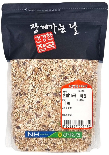 [농협] [25년산] 장수 장계농협 국산 혼합15곡, 1개, 1kg