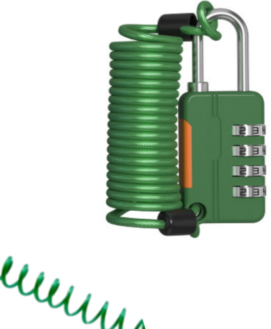 어썸트립 와이어 자물쇠 세트 4다이얼 캐리어 잠금장치