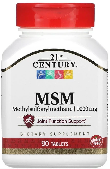 21st 센츄리 MSM 메틸설포닐메테인 1000mg 90정, 4개 - 쿠팡