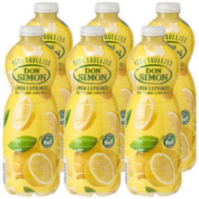 돈시몬 레몬 100% 착즙 주스, 1L, 6개