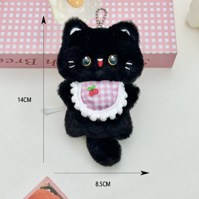 뉴프렐류드 고양이 인형 키링, 1개, 블랙