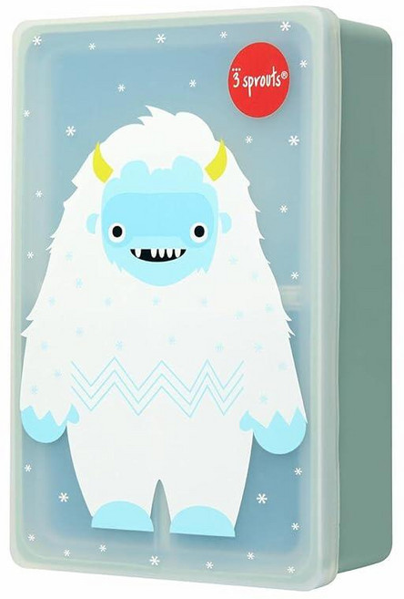 3 Sprouts 아동용 플래티넘 등급 실리콘 도시락 상자 - 여러 칸이 있는 어린이집용 누출 방지 유아용 전자레인지 식기세척기 냉동고 및 오븐 사용 가능 예티