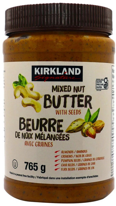 커클랜드 믹스넛버터 Kirkland Mixed Nut Butter 무첨가 견과버터 건강 스프레드 [캐나다 현지 소싱 검수 발송], 1개, 765g