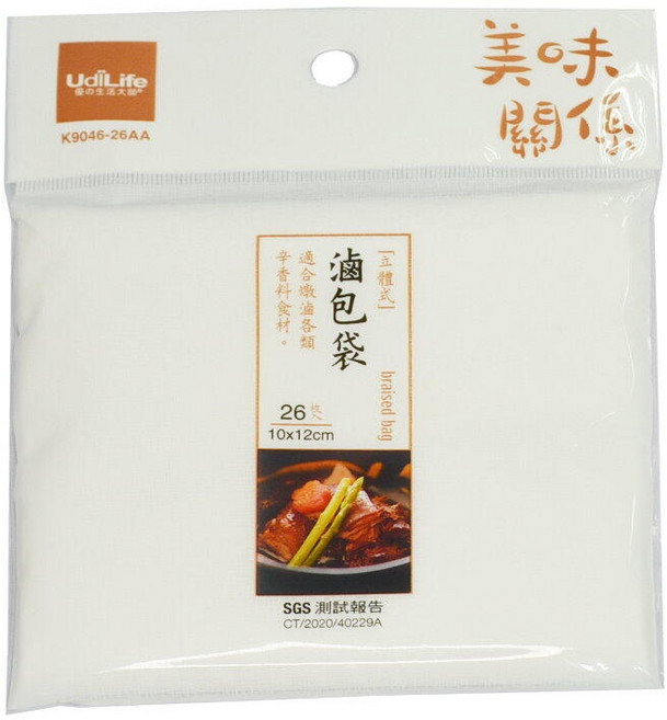 UdiLife 滷包袋 立體泡茶袋 10x12cm, 1個