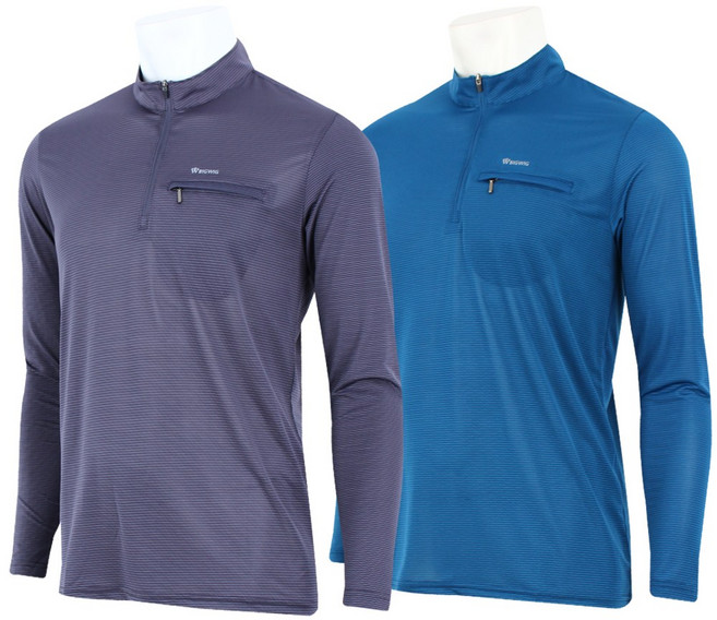 2장 [더빅보스] 여름용 긴팔티 남자 BW 쿨 냉감 집업 긴팔 등산티 _ 자외선 차단 얇고 시원한 작업복 티셔츠 등산복 아웃도어 B2339