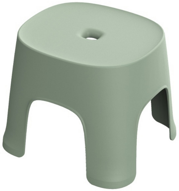 베이직365 미니멀 라운딩 사각 스툴, 옐로우