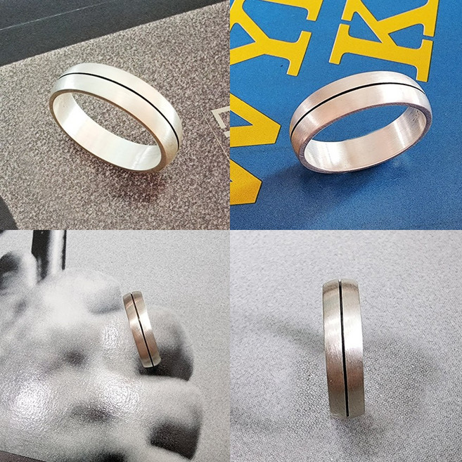 댄디홍 925실버반지 심플라인 남자반지 커플링 국내공방제작