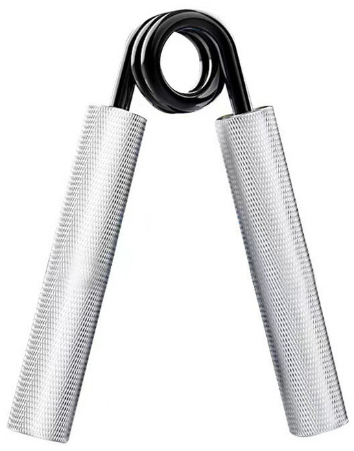 스틸 손 악력기 완력기 근력기 23~136kg, 50LB(23kg), 1개, 실버