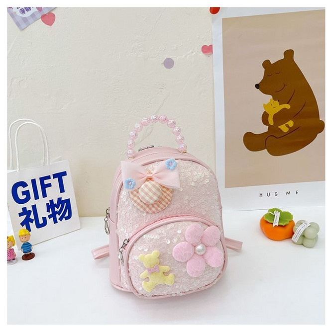 兒童女孩可愛幼兒園卡通亮片雙肩包