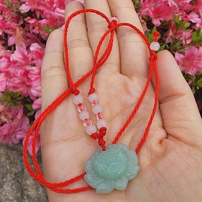 행운부적 연꽃팬던트 차걸이 금속 기도 고풀림방지 원형디자인, 1개, 상세페이지 참조